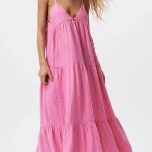 ZARA Cotton Tiered Maxi Dress - XS